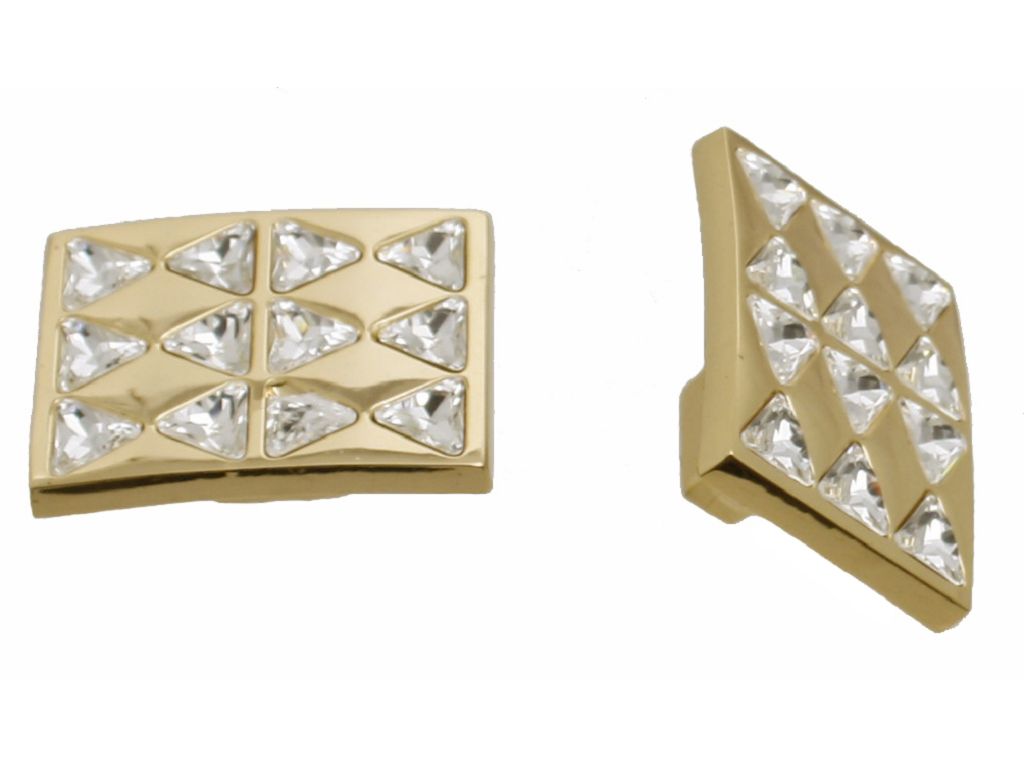 besp2346oc050.jpg Pomolino Mobile 12 Cristalli Triangolari Bianchi Swarovski+Bor Besana Tech - immagine 1