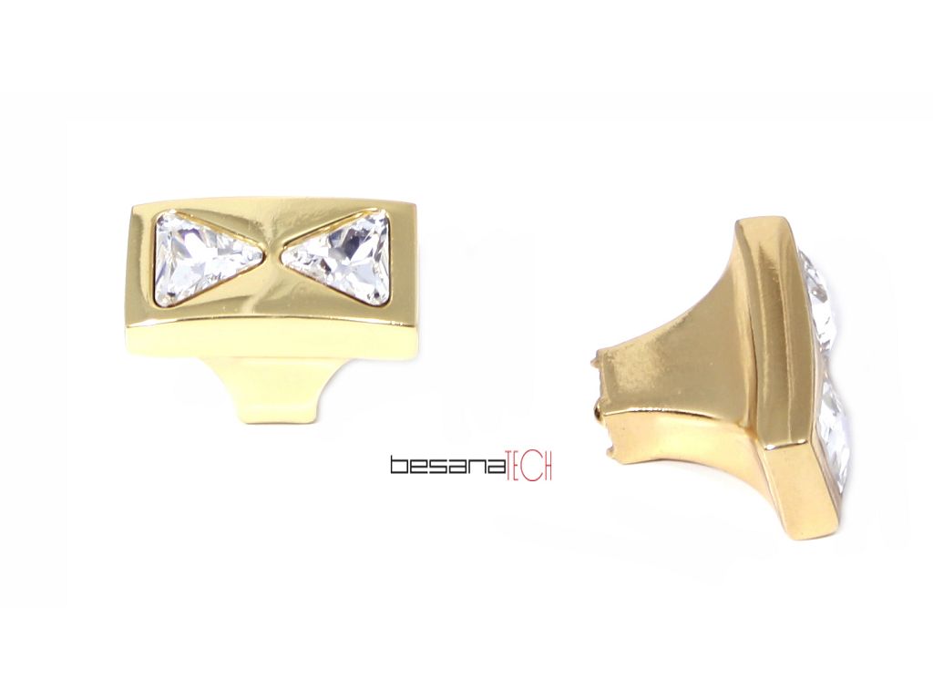 besp23480c0050c.jpg Pomolino Mobile 2 Cristalli Triangolare Bianchi Swarosvki+Bor Besana Tech - immagine 1