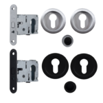 Maniglia Incasso Porta Scorrevole Modello Easy Tondo Foro Yale per Cilindro Europeo D.60/48+Serratura E50 Mod.027 Varie Finiture | Bonaiti