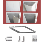 Sistema Porta Legno a Libro Cerniera Compack Living 180° Tirare Sinistra Inox | Celegon