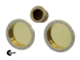 Maniglia Incasso Tonda Porta Scorrevole modello K101CTSB d.57/48 Senza Foro Chiave 1C/SB1 Cristalli+varie finiture  | Comit - immagine 2