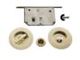 Maniglia Incasso Tonda Porta Scorrevole modello K105CT04 d.75/48 con Nottolino+Serratura E50 varie finiture | Comit - immagine 2