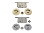 Maniglia Incasso Tonda Porta Scorrevole modello K105CT04 d.75/48 con Nottolino+Serratura E50 varie finiture | Comit