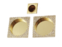 Maniglia Incasso Quadra Porta Scorrevole modello K302CT2 d.53x53/48 Senza Foro Chiave con Cristalli varie finiture | Comit - immagine 2