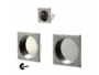 Maniglia Incasso Quadra Porta Scorrevole modello K302CT2 d.53x53/48 Senza Foro Chiave con Cristalli varie finiture | Comit