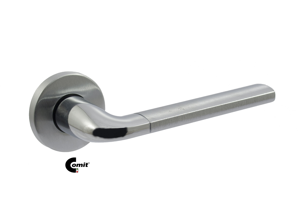 citlinro02pz2fc.png Maniglia Linea Rosetta Tonda D.50x10h Bocchetta Foro Chiave varie finiture | Comit - immagine 1