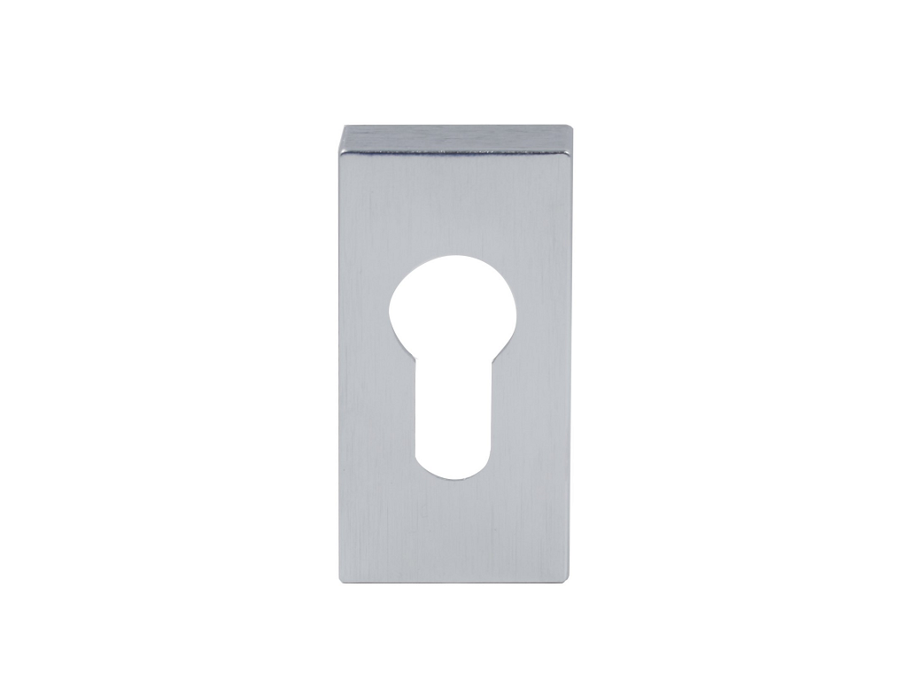 citro81yz2b.png Bocchetta Rettangolare Foro Yale per Cilindro Europeo d.63x31x10h Z2B-Cromo Satinato Comit - immagine 1