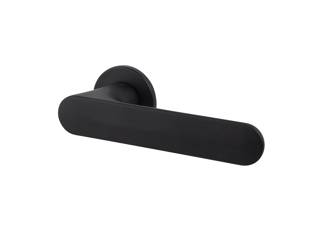 citslyro24pzra9005o.png Maniglia Sly Rosetta Tonda d.50x4h Bocchetta Foro Chiave RAL9005 Nero Opaco Comit - immagine 1