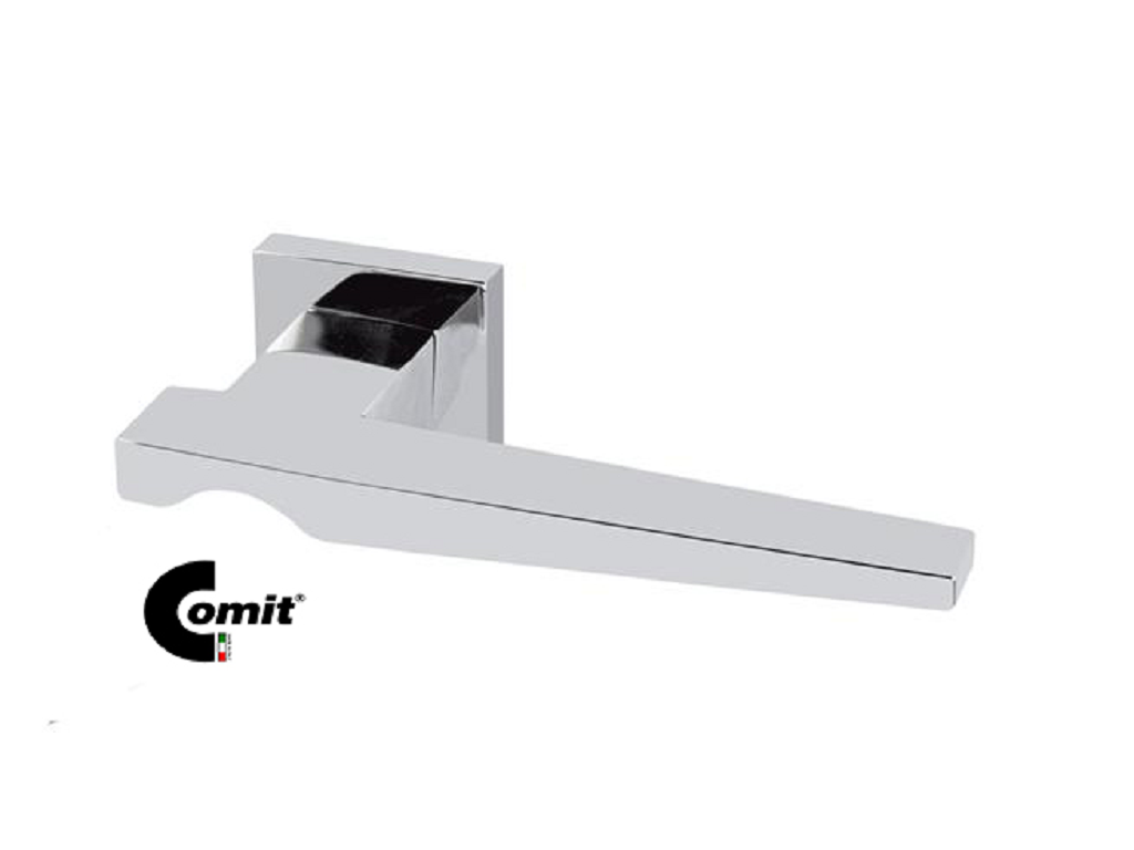 citver090ocrc.png Maniglia Vertigo Rosetta Quadra d.45x45x10h Bocchetta Foro Chiave varie finiture | Comit - immagine 1