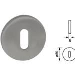 Bocchetta Tonda Foro Chiave modello 203B d.50x5h AISI304 Inox Satinato  Fimet Maniglie