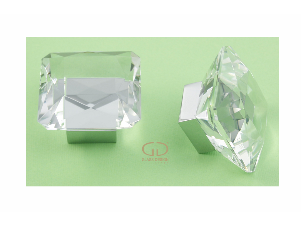 gladiampull60t01f4c.png POMOLINO MOBILE CRISTALLO DIAMOND PULL TRASPARENTE/CROMO prodotto da GLASS DESIGN - immagine 1