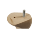 Piede Legno Faggio Grezzo con Vite Filettata Ma10x30 d.95x65 mm.120h | Gpi - immagine 3
