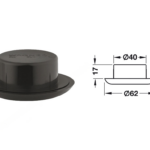 Trascinatore Incasso d.40/62 Plastica Nero Portata kg.50  Hafele