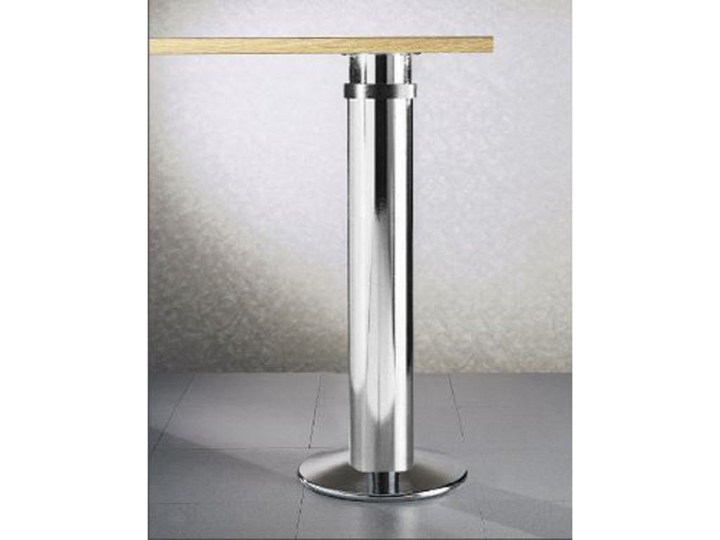 mnt323cc.png Gamba Tavolo in Metallo Ø120 mm. Regolabile in Altezza 68-87cm. Base Rotonda 300 mm. Finitura Cromata Manart - immagine 1