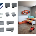 Sistema Scorrevole per Scrivania Scorrevole Portata 40kg Kit Completo  | Terno Scorrevoli