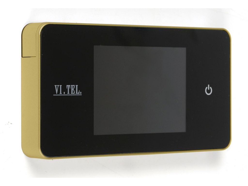 Spioncino Digitale Porta Spessore d.38-110 LCD 2,6 PL mm.110x59x14 Oro   Vi.Tel - immagine 1