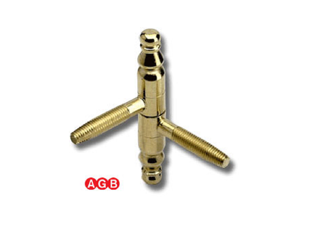 agbe001311303.png Cerniera per Legno Anuba 2 Gambi Barocco Senza Segno d.13 AOV-Ottonato | AGB - immagine 1