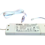 Alimentatore Led IP44 240v-24vdc 30w Termoplastico con Spina UE e Cavo d.53x170,5x16h | Luce Viva