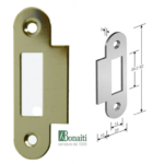 Contropiastra 385 Bordo Tondo Aletta Quadra Frontale 22x82 mm. | Bonaiti