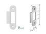 Contropiastra 385 Bordo Tondo Aletta Quadra Frontale 22x82 mm. | Bonaiti - immagine 6