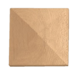 Piramide Faggio Grezzo Base mm.70x70x15h   Decorlegno