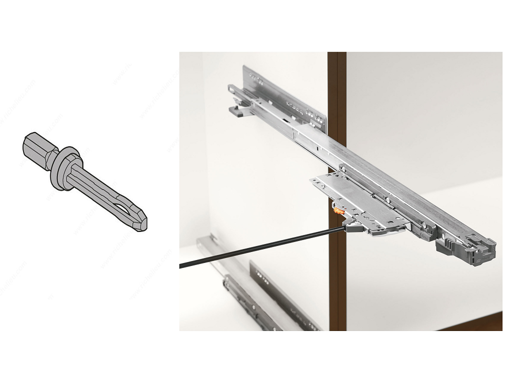 elmt60000d.png Adattatore per Montaggio Asta Grigio Movento Tip-On Blumotion | Blum - immagine 1