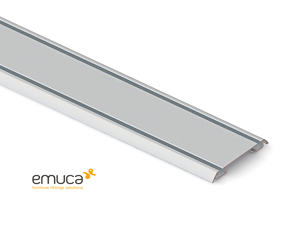 emu6304962.png Binario Inferiore Ante Scorrevoli Modello Placard A Canale Clip mm.59 Anodizzato Opaco cm.235 | Emuca - immagine 1