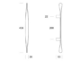 Maniglione Spoon Interasse 200 Mm.436x53h CRS-Cromo Satinato | Ento - immagine 2