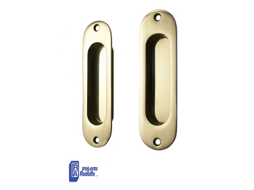 fer0401601.png Maniglia Incasso Ovale Porta Scorrevole modello 04016 mm.34x120 senza foro chiave pz.2 varie finiture | Ferremi - immagine 1