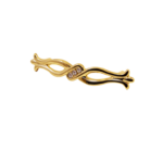 Maniglietta Mobile Interasse 96 mm.135x24h Cristallo Trasparente+Oro Lucido