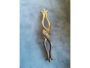 Maniglietta Mobile Interasse 96 mm.135x24h Cristallo Trasparente+Oro Lucido - immagine 2