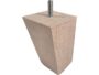 Piede Legno Faggio Grezzo con Vite Filettata Ma10x30 d.75x75 mm.120h  Gpi