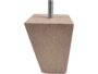 Piede Legno Faggio Grezzo con Vite Filettata Ma10x30 d.75x75 mm.120h  Gpi - immagine 3
