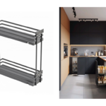 Cestello Laterale Movixpro 2 Ripiani per Cucina senza Binari Antracite Ral 7025 mm.150/ 200 | GTV