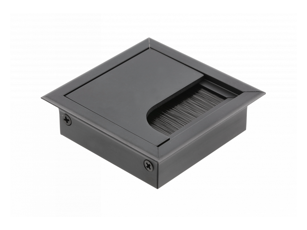gtvlbk80x8020.png Passacavi Quadrato con Aletta cm.80x80 Foro 76 mm. Nero Opaco | GTV - immagine 1