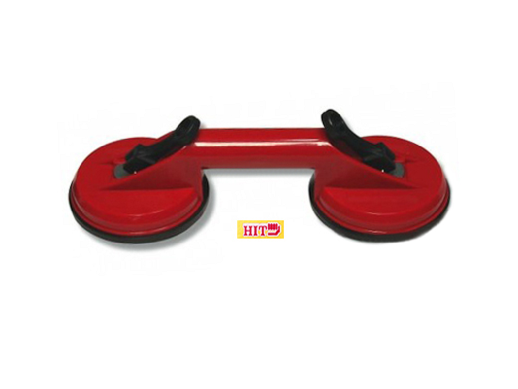 mis120278.png Ventosa 2 Placche in Plastica mm.115 con Manico Portata kg.25 Hit - immagine 1