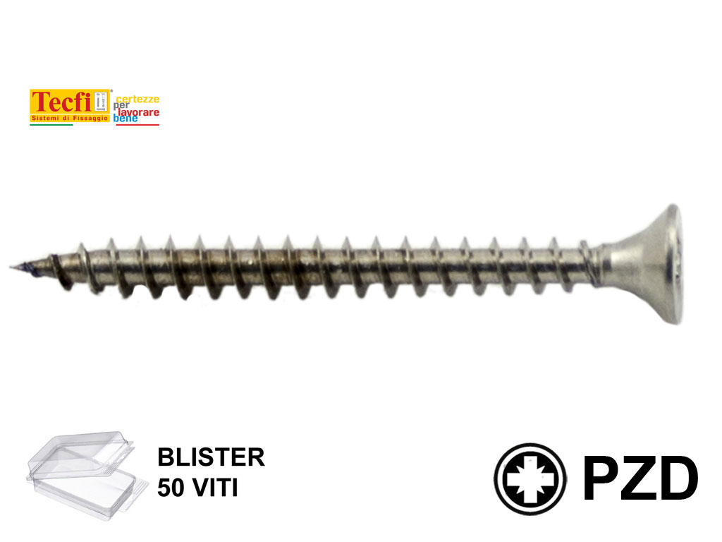 tefftbl.png VITE TRUCIOLARE TSP IMPRONTA CROCE PZ1 INOX A2 (AISI 304) IN BLISTER mm.3,0x VARIE LUNGHEZZE | TECFI - immagine 1
