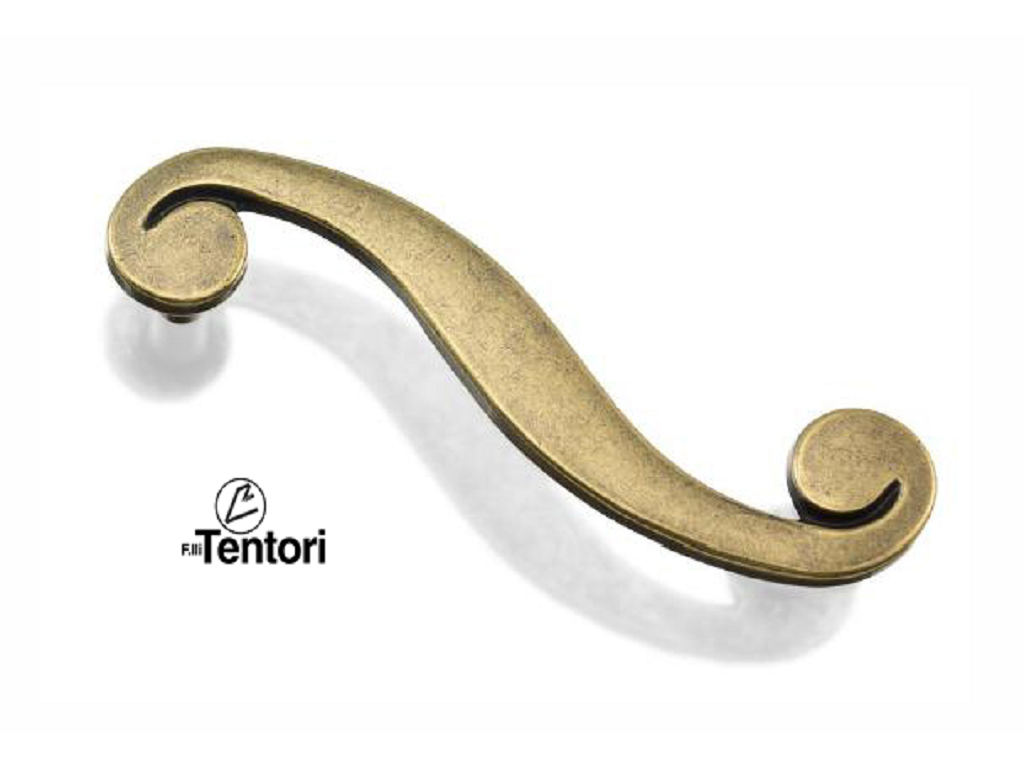 tenm1166b96dxbroranc.png Maniglietta Mobile Interasse 96 mm.120x20 Bronzo Oro Antico Dx Tentori - immagine 1