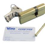 Cilindro Europeo Euro-Pro Olv-Ottone Lucido Verniciato A:31+B:50=L:81 mm. | Viro