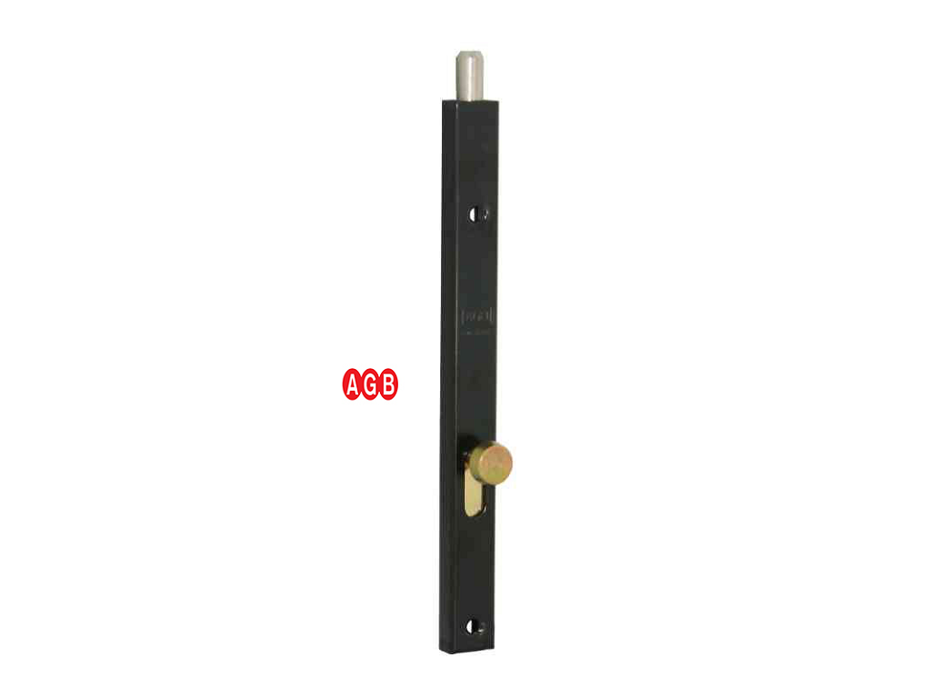 agbd00338xx093.png Catenaccio Verticale Puntale Tondo Fissaggio con Viti 93-Verniciato Nero varie lunghezze | AGB - immagine 1