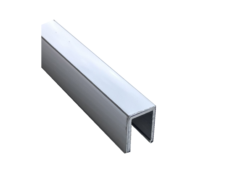 algpl001.png Profilo U cm.200 Alluminio Finitura Effetto Lucido a Specchio mm.16x21x2,2 | AL.GO - immagine 1