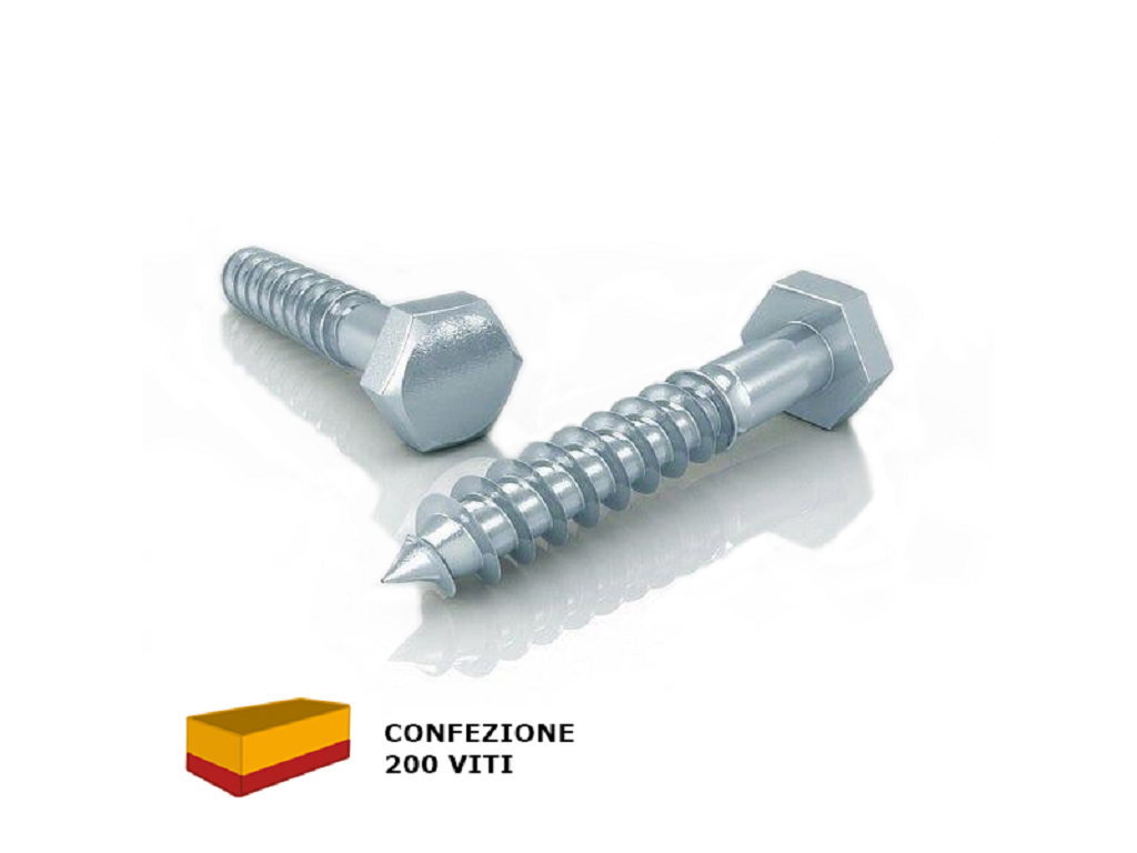 confezione.png VITE LEGNO TE cl.4.8 DIN 571 UNI704 ZINCATO mm.6,0x VARIE LUNGHEZZE | TECFI - immagine 1