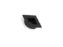 Maniglia Incasso Quadra mm.40x40/35 Nero Opaco | Emuca