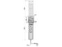 Multiconnettore Vertikal Push 60 Presa a Colonna 3 Schuko +1USB A+ USB Acciaio+Termoplastica   Emuca - immagine 2
