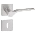 Maniglia Onda Rosetta Quadra d.50x50x5h Bocchetta Foro Chiave F05-Cromo Satinato  Fimet Maniglie