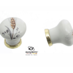 Pomolino Mobile Porcellana d.28x27h Base Oro-Avorio Decoro 81 | Giusti
