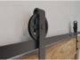 Binario per Porta Anta Scorrevole con Ruote in Nylon modello Loft cm.200 Nero in kit  GTV - immagine 3
