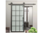 Binario per Porta Anta Scorrevole con Ruote in Nylon modello Loft cm.200 Nero in kit  GTV - immagine 4