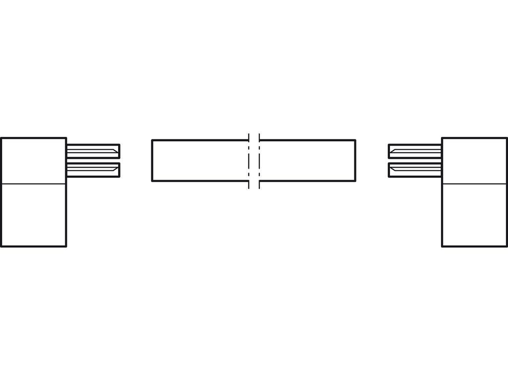 Terminale per Tubo mm.15x15 Maniglietta Mobile Cromato Opaco  Hafele - immagine 4