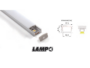 PROFILO ALLUMINIO PER LED cm.200 mm.17,1x8,5 INT.12,3+DIFFUSORE OPACO VARIE FINITURE |  LAMPO - immagine 2